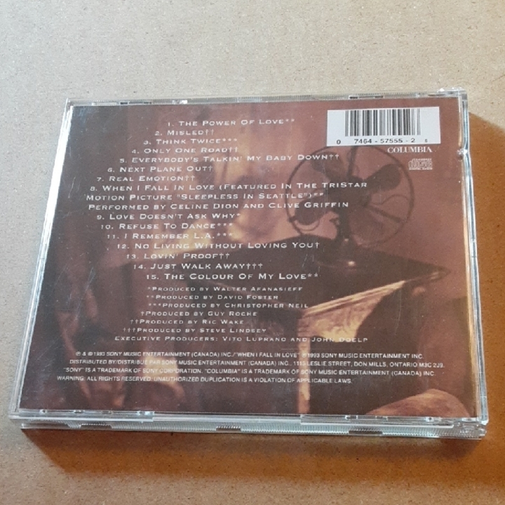 Celine Dion CD with Green and Orange Design 1993